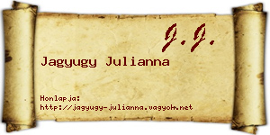 Jagyugy Julianna névjegykártya